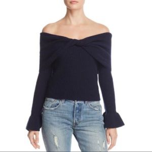 NWT Ella Moss Wool Off-The-Shoulder Sweater